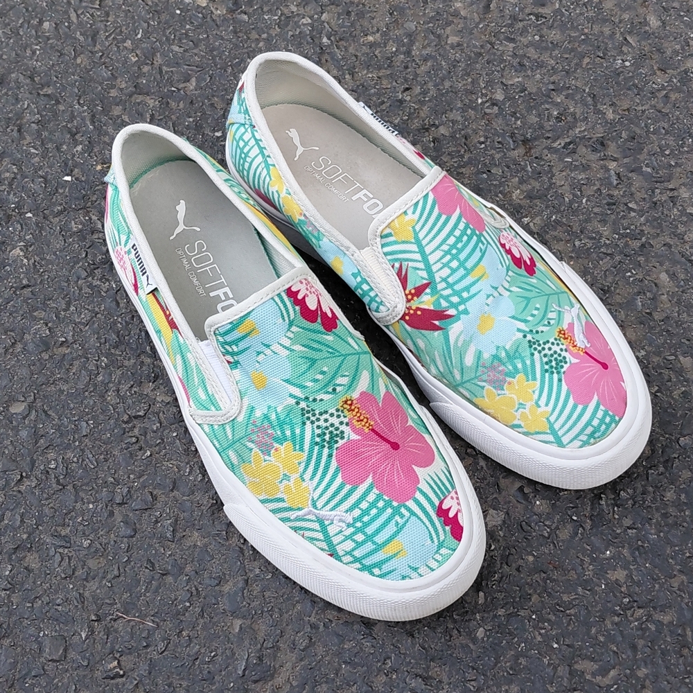 Puma x Sofia Richie floral slip on sneakers Womens 7